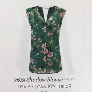 Cabi shadow blouse NWT
